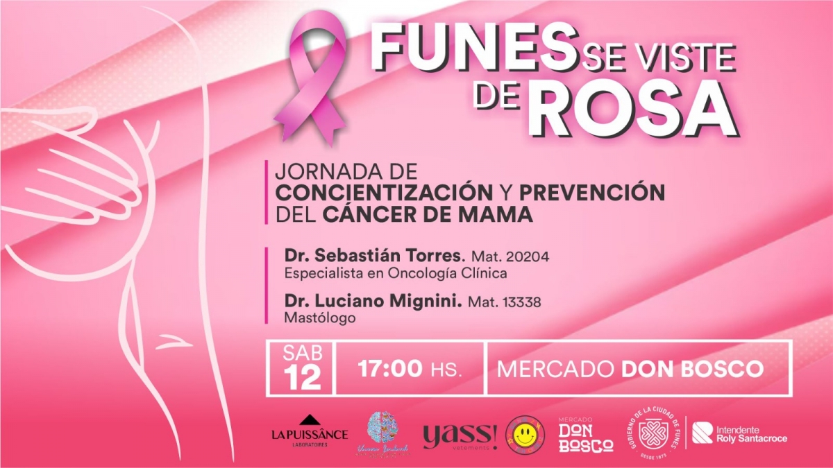 Funes se viste de Rosa: jornada de concientizacin y prevencin del Cncer de Mama