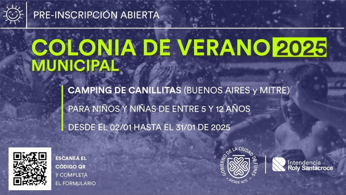 Colonia Municipal de verano 2025: Preinscripciones abiertas! 